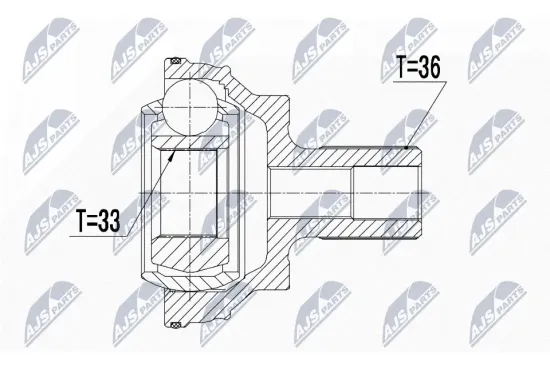 Gelenksatz, Antriebswelle Hinterachse links Hinterachse rechts NTY NPZ-WW-043 Bild Gelenksatz, Antriebswelle Hinterachse links Hinterachse rechts NTY NPZ-WW-043