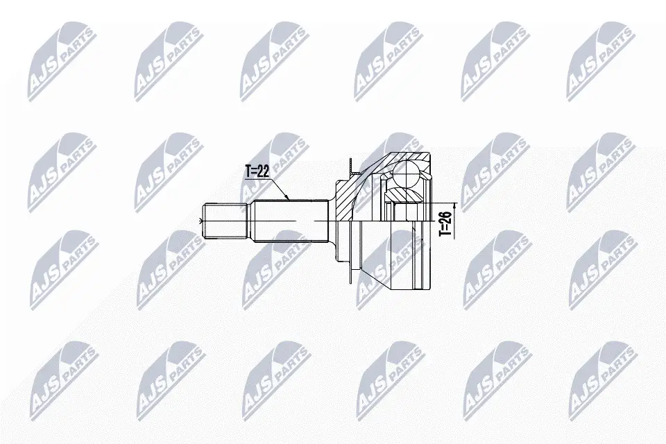 Gelenksatz, Antriebswelle Vorderachse NTY NPZ-WW-046