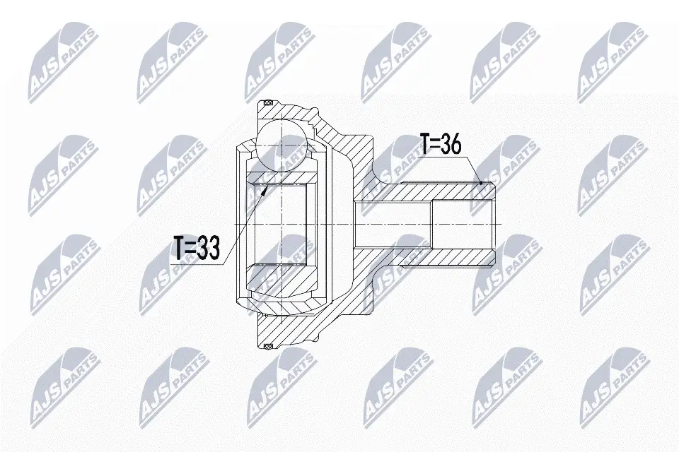 Gelenksatz, Antriebswelle Hinterachse links NTY NPZ-WW-047