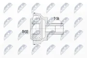 Gelenksatz, Antriebswelle Hinterachse links NTY NPZ-WW-047