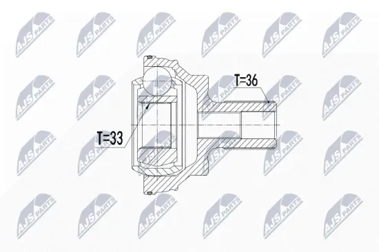 Gelenksatz, Antriebswelle Hinterachse links NTY NPZ-WW-047 Bild Gelenksatz, Antriebswelle Hinterachse links NTY NPZ-WW-047