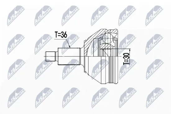 Gelenksatz, Antriebswelle Vorderachse radseitig NTY NPZ-WW-048 Bild Gelenksatz, Antriebswelle Vorderachse radseitig NTY NPZ-WW-048