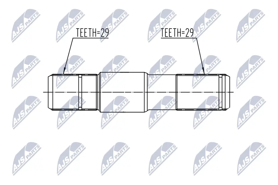 Zwischenwelle Vorderachse links NTY NWP-CH-002