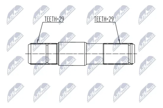 Zwischenwelle Vorderachse links NTY NWP-CH-002 Bild Zwischenwelle Vorderachse links NTY NWP-CH-002