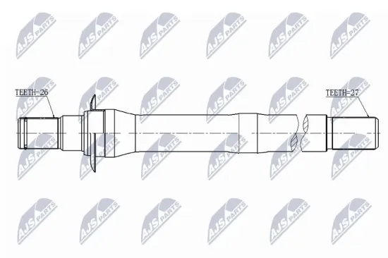 Antriebswelle Vorderachse rechts NTY NWP-HY-506 Bild Antriebswelle Vorderachse rechts NTY NWP-HY-506