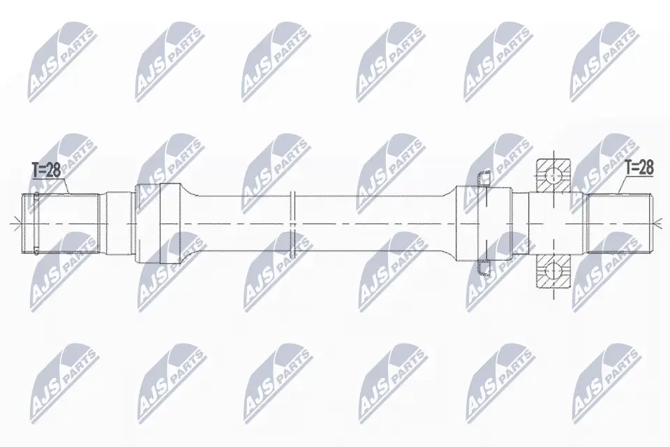 Antriebswelle Vorderachse rechts NTY NWP-MZ-004