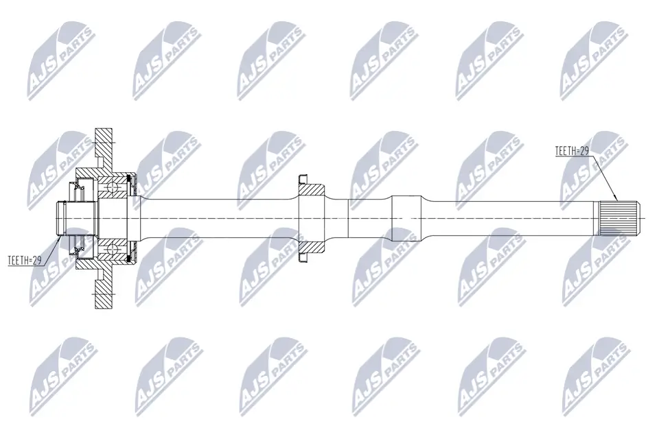 Zwischenwelle rechts NTY NWP-NS-027