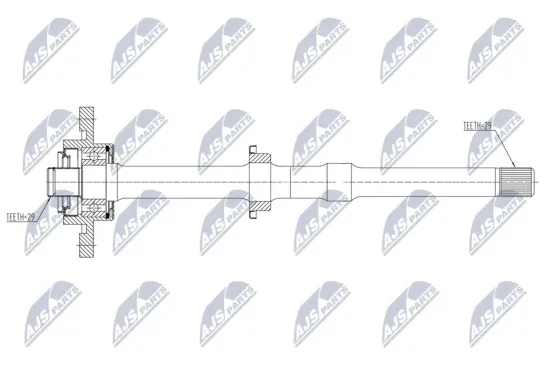 Zwischenwelle rechts NTY NWP-NS-027 Bild Zwischenwelle rechts NTY NWP-NS-027