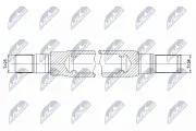 Antriebswelle Vorderachse rechts Vorderachse links NTY NWP-PL-003