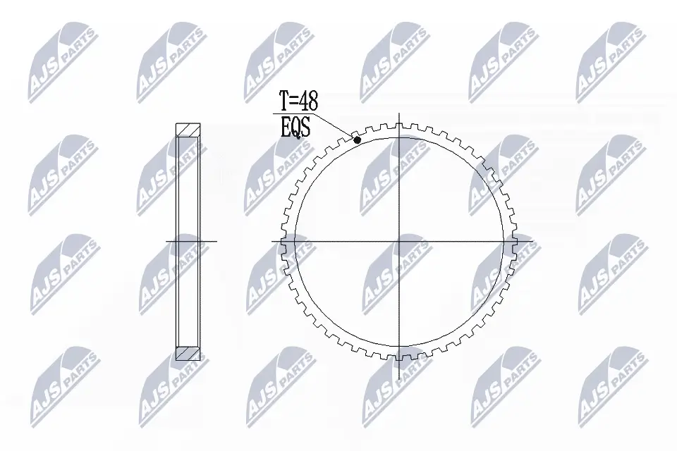 Sensorring, ABS Vorderachse beidseitig NTY NZA-VV-002