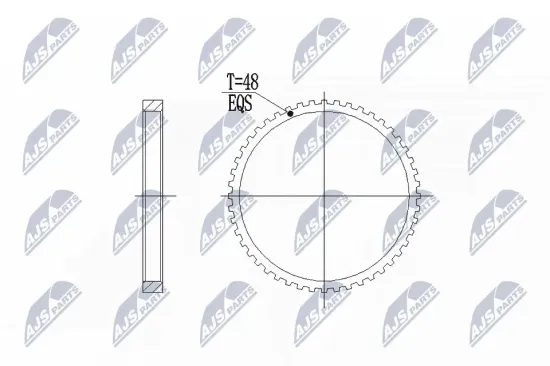 Sensorring, ABS Vorderachse beidseitig NTY NZA-VV-002 Bild Sensorring, ABS Vorderachse beidseitig NTY NZA-VV-002