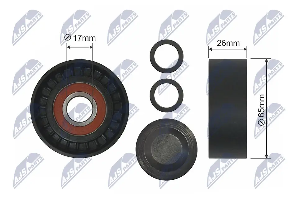 Umlenk-/Führungsrolle, Keilrippenriemen NTY RNK-AU-011