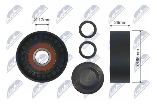 Umlenk-/Führungsrolle, Keilrippenriemen NTY RNK-AU-011 Bild Umlenk-/Führungsrolle, Keilrippenriemen NTY RNK-AU-011