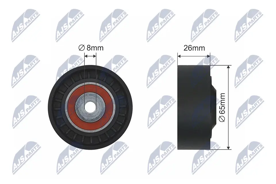 Umlenk-/Führungsrolle, Keilrippenriemen NTY RNK-AU-016