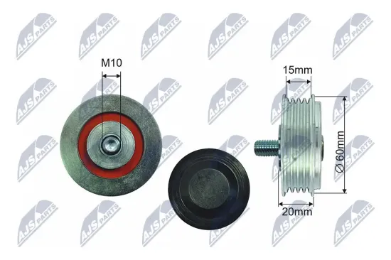 Umlenk-/Führungsrolle, Keilriemen NTY RNK-AU-036 Bild Umlenk-/Führungsrolle, Keilriemen NTY RNK-AU-036
