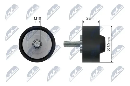 Umlenk-/Führungsrolle, Keilriemen NTY RNK-AU-039 Bild Umlenk-/Führungsrolle, Keilriemen NTY RNK-AU-039