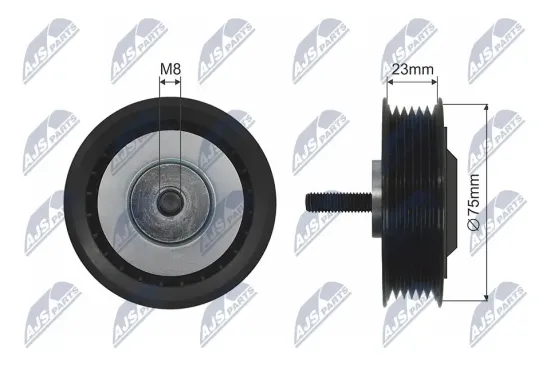 Umlenk-/Führungsrolle, Keilriemen NTY RNK-AU-041 Bild Umlenk-/Führungsrolle, Keilriemen NTY RNK-AU-041