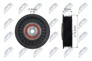 Umlenk-/Führungsrolle, Keilriemen NTY RNK-AU-043