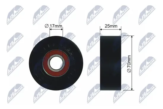 Spannrolle, Keilrippenriemen NTY RNK-CH-010A Bild Spannrolle, Keilrippenriemen NTY RNK-CH-010A