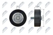 Umlenk-/Führungsrolle, Keilrippenriemen NTY RNK-CH-050