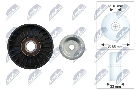 Umlenk-/Führungsrolle, Keilriemen NTY RNK-CH-054 Bild Umlenk-/Führungsrolle, Keilriemen NTY RNK-CH-054