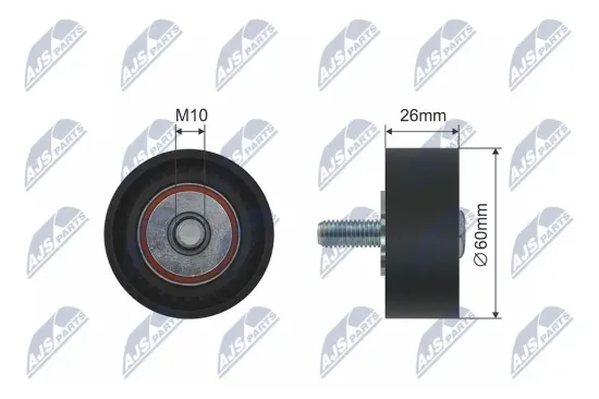 Umlenk-/Führungsrolle, Keilrippenriemen NTY RNK-CT-017 Bild Umlenk-/Führungsrolle, Keilrippenriemen NTY RNK-CT-017