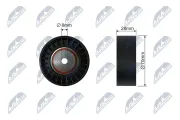 Spannrolle, Keilrippenriemen NTY RNK-CT-050
