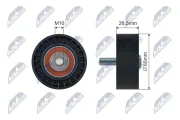 Spannrolle, Keilrippenriemen NTY RNK-CT-053