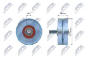 Spannrolle, Keilrippenriemen NTY RNK-CT-055