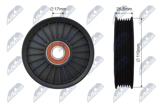 Umlenk-/Führungsrolle, Keilrippenriemen NTY RNK-DW-008 Bild Umlenk-/Führungsrolle, Keilrippenriemen NTY RNK-DW-008