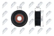 Umlenk-/Führungsrolle, Keilriemen NTY RNK-FR-044
