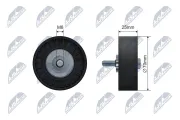 Umlenk-/Führungsrolle, Keilriemen NTY RNK-FR-047