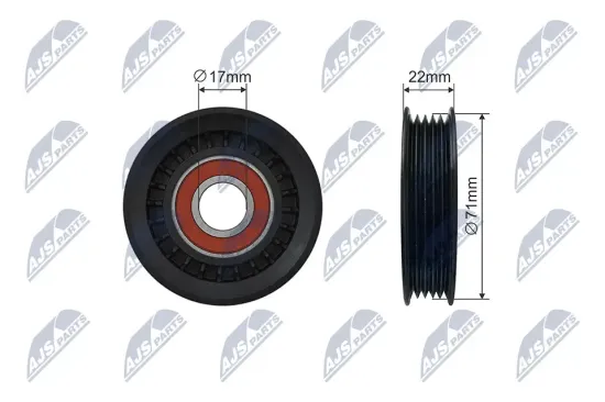 Spannrolle, Keilrippenriemen NTY RNK-FR-057 Bild Spannrolle, Keilrippenriemen NTY RNK-FR-057