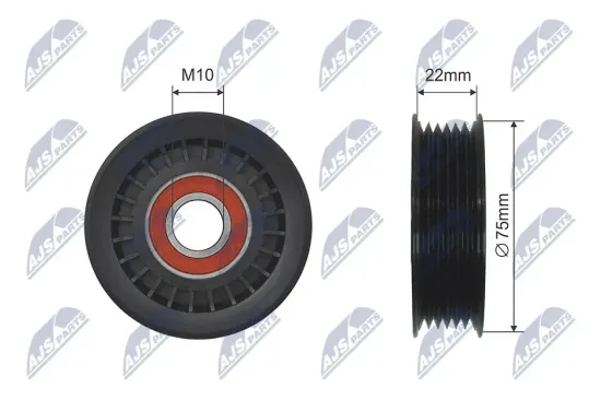 Umlenk-/Führungsrolle, Keilrippenriemen NTY RNK-HD-013 Bild Umlenk-/Führungsrolle, Keilrippenriemen NTY RNK-HD-013
