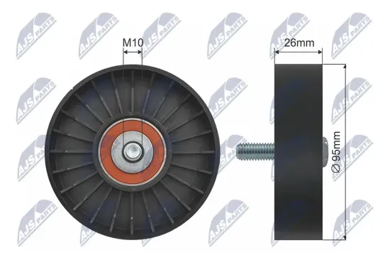 Umlenk-/Führungsrolle, Keilrippenriemen NTY RNK-LR-008 Bild Umlenk-/Führungsrolle, Keilrippenriemen NTY RNK-LR-008