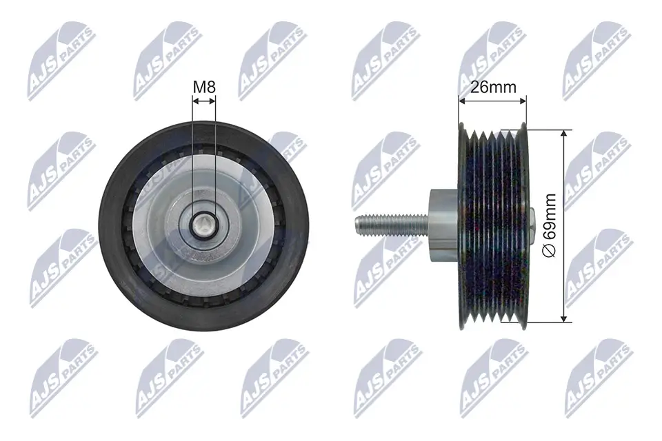 Spannrolle, Keilrippenriemen NTY RNK-LR-019