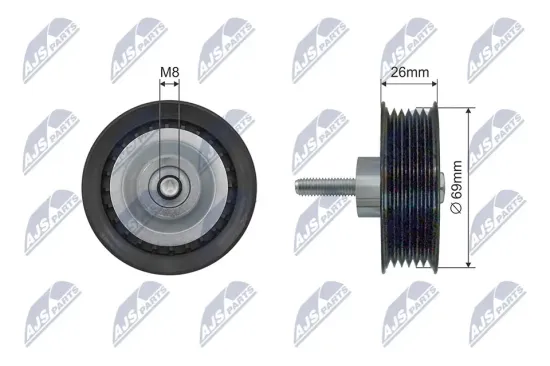 Spannrolle, Keilrippenriemen NTY RNK-LR-019 Bild Spannrolle, Keilrippenriemen NTY RNK-LR-019