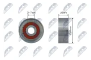 Spannrolle, Keilriemen NTY RNK-ME-015