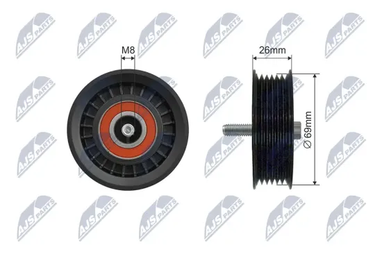 Umlenk-/Führungsrolle, Keilriemen NTY RNK-ME-028 Bild Umlenk-/Führungsrolle, Keilriemen NTY RNK-ME-028