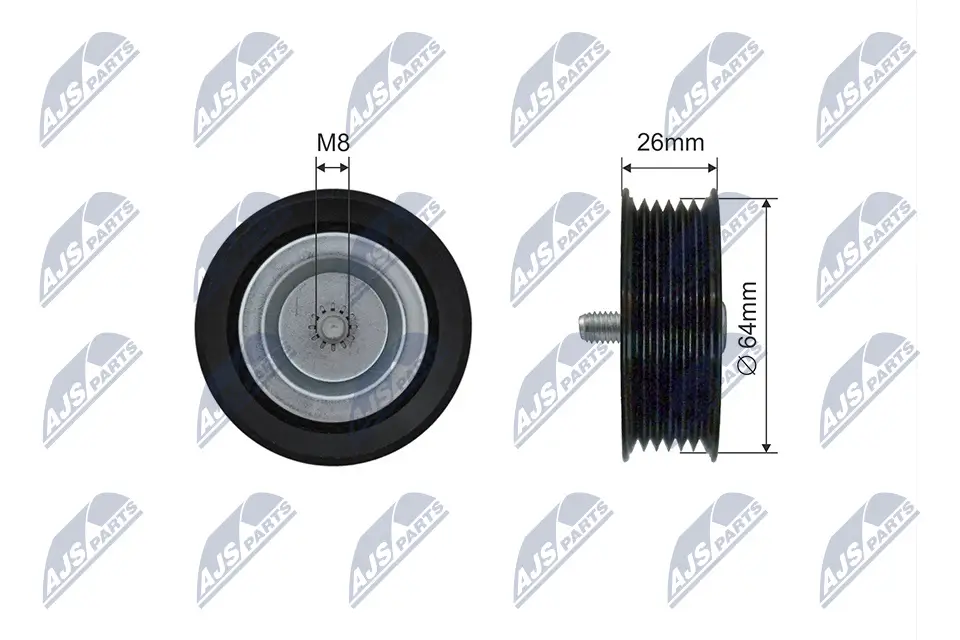 Umlenk-/Führungsrolle, Keilriemen NTY RNK-ME-029