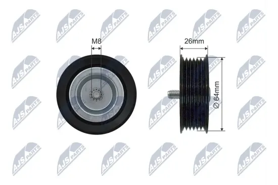 Umlenk-/Führungsrolle, Keilriemen NTY RNK-ME-029 Bild Umlenk-/Führungsrolle, Keilriemen NTY RNK-ME-029