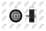 Umlenk-/Führungsrolle, Keilriemen NTY RNK-ME-033