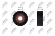Spannrolle, Keilriemen NTY RNK-ME-040