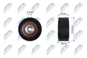 Spannrolle, Keilrippenriemen NTY RNK-ME-044