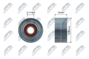 Spannrolle, Keilrippenriemen NTY RNK-ME-060