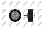 Spannrolle, Keilrippenriemen NTY RNK-ME-062