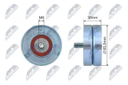Spannrolle, Keilrippenriemen NTY RNK-ME-068