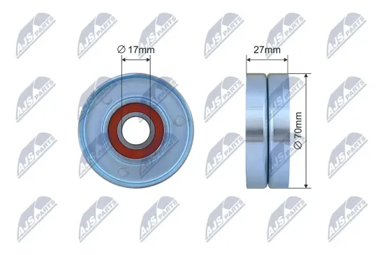 Spannrolle, Keilrippenriemen NTY RNK-NS-044 Bild Spannrolle, Keilrippenriemen NTY RNK-NS-044