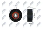 Spannrolle, Keilrippenriemen NTY RNK-PE-005