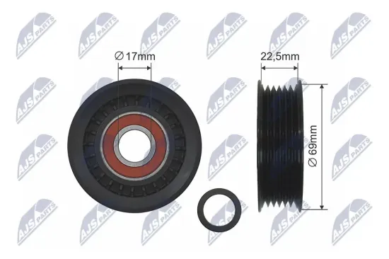 Umlenk-/Führungsrolle, Keilrippenriemen NTY RNK-PL-003 Bild Umlenk-/Führungsrolle, Keilrippenriemen NTY RNK-PL-003